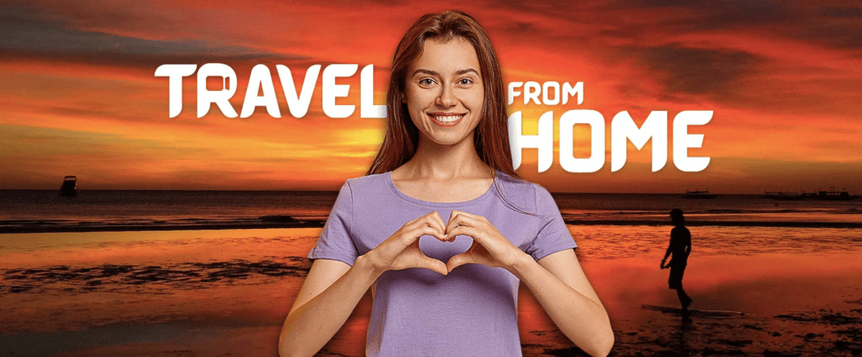 Travel From Home Virtual Background